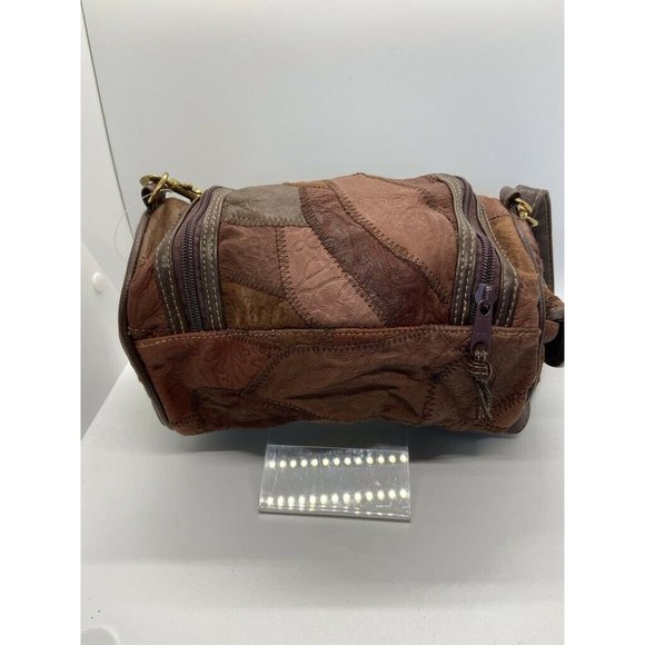 Milano Womens Baguette Bags Brown Patchwork - Picture 2 of 11